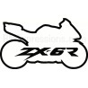 Kawasaki ZX6R Sport Bike Logo Outline