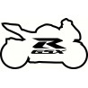 Suzuki GSXR Sport Bike Logo Outline