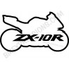 Kawasaki ZX10R Sport Bike Logo Outline
