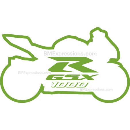 Suzuki GSXR 1000 Sport Bike Logo Outline