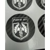 Fiero GT Wheel Cap Stickers with Round Background