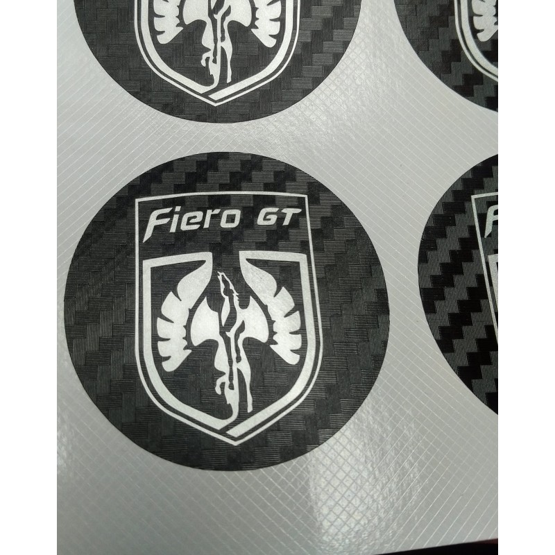 Fiero Wheel Cap Stickers with Round Background (Non GT)